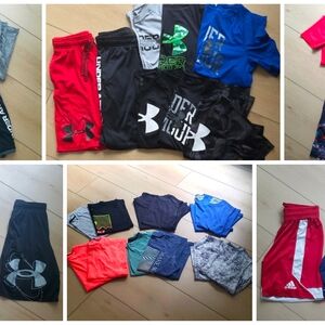 Boys Summer Lot - Sz L - Under Armour, Adidas